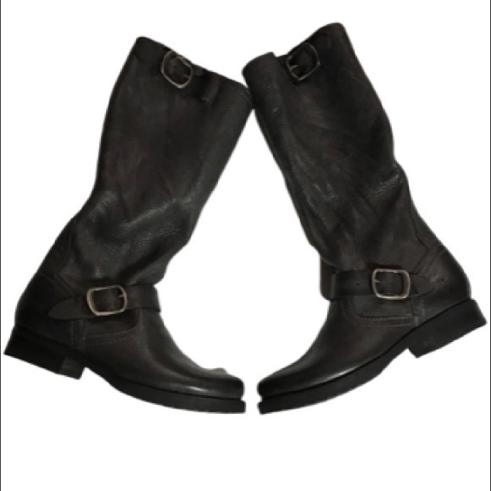 NWT Frye Veronica Slouch 2 Boots 6.5 Dark Gray